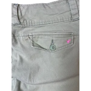 American Eagle Womens 12 Kiwi Green Stretch‎ Capri Pants Cropped Y2K thumbnail 10