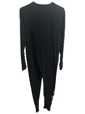 Old Navy Long Sleeve Skeleton Onesie Neon/White/Black thumbnail 3