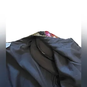 Laurence Kazar Vintage Black Multicolor Sequin Beaded Blazer | Large thumbnail 7