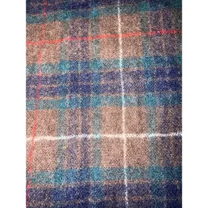 Pendleton Scarf Vintage‎ Made in USA Brown Tartan Plaid 100% Virgin Wool Unisex thumbnail 4