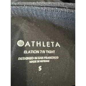 Athleta Elation 7/8 Tight Womens Small Black‎ Yoga Leggings High Rise RN 54023 thumbnail 5