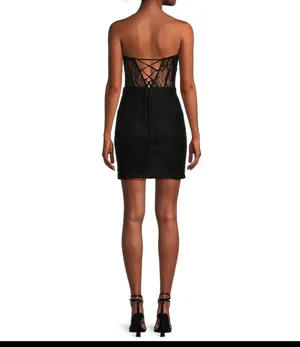 Dillard's Black strapless homecoming dress thumbnail 2