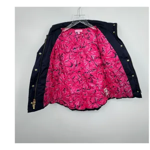 Lilly Pulitzer Isabelle puffer vest down filled XS zip front quilted navy blue thumbnail 7