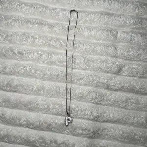 EP Jewels P Initial Necklace Silver thumbnail 4