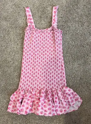 Love Shack Fancy Dress Mini Floral Pink thumbnail 5