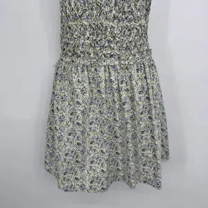 Free People Petunia Mini Dress Small Blue Floral Smocked Boho Cottagecore‎ thumbnail 8