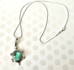 Turquoise Turtle Necklace 🐢 Blue thumbnail 4