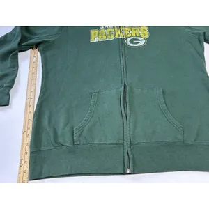 National Football League Team Apparel Green Bay Packers Women’s Full Zip Hoodie Sweatshirt M/L Green Fan Apparel thumbnail 2