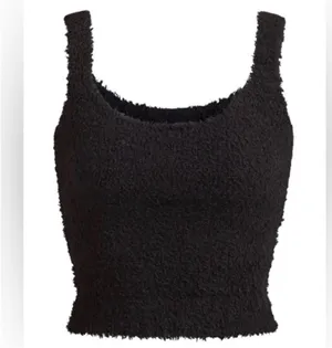 SKIMS Black Fuzzy Cozy Lounge Tank Top Onyx. Size L/XL. New Without Tags. thumbnail 2