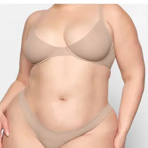 NWT SKIMS Fits Everybody Scoop Plunge Bra‎ BR-UWR-1997 MICA size 32DD thumbnail 3