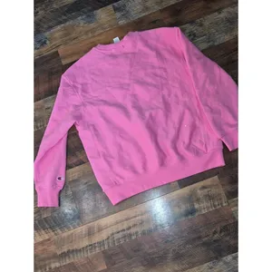 Barbiecore Champion Pink Crewneck Sweatshirt - Classic Large Pullover thumbnail 7