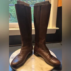NINE WEST VINTAGE AMERICA Brown Leather Knee-High Selenao Riding Boots Sz 6.5 thumbnail 5