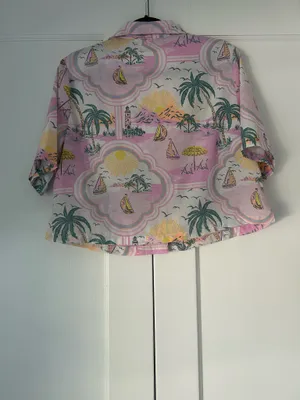 Cynthia Rowley Tropical Print Button Pajama Top Women’s Size Medium thumbnail 4