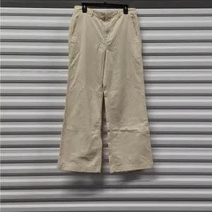 Lauren Ralph Lauren Women Pants Size 6 Beige Wide Leg Trouser Minimalist Coastal thumbnail 3