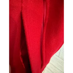 Guess Red Double Breasted Belted Pea Coat Women Size S Rouge Wool Blend Jacket thumbnail 12
