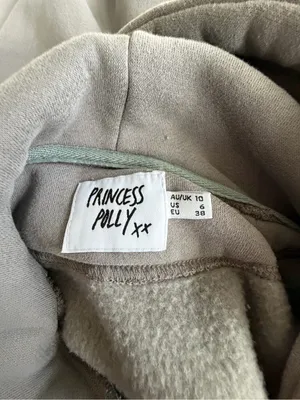 Princess Polly Light Gray Pullover Hoodie thumbnail 3
