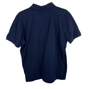 Project Earth Clothing Navy Blue Organic Cotton Leaf‎ Polo Shirt Large Womens thumbnail 2
