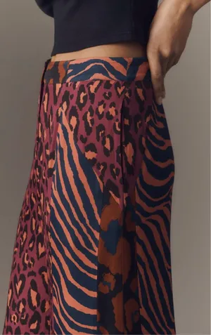 Lowry Farm Pants Farm Rio Mixed Print Wide-Leg Pants, Size S thumbnail 3