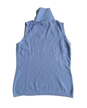 Elliott Lauren Purple Cashmere Mix Mock Turtleneck Sleeveless Top Size Medium thumbnail 2