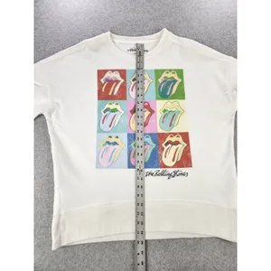 Rolling Stones Womens Vintage Logo Sweatshirt Pullover Shirt SZ Oversized Medium thumbnail 7