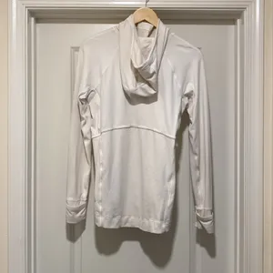 Lululemon warm stabilizer 1/2 zip hoodie Size 6 Cream Athleisure Athletic thumbnail 5