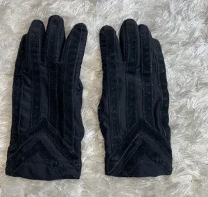 Isotoner Warmups Suede Vintage Gloves Sz Large Black thumbnail 2