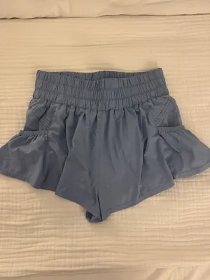 Free People Movement Get Your Flirt On Shorts Cloudy Waters thumbnail 3