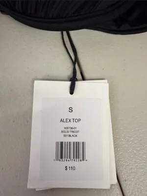 Onia new Sz small Sheer Striped High-Neck Underwire Bra in Black swim Alex Top thumbnail 2