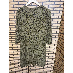 Garnet‎ Hill Olive Green And Black Animal Print Dress Size XS thumbnail 2