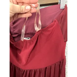 Vintage Y2K Babydoll‎ Maxi Dress Womens Small Red Beaded Chiffon Fairy HOCO Prom thumbnail 7
