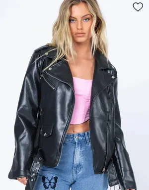 Princess Polly Leather Jacket thumbnail 1