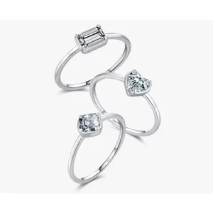 NEW Emerald‎ Cut 5A CZ Ring | Rhodium 925 Sterling Silver, 6 thumbnail 10
