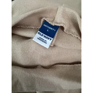 Old Navy Maternity Rib-Knit‎ Mock-Neck Sleeveless Midi Dress Tan Beige Large NWT thumbnail 3