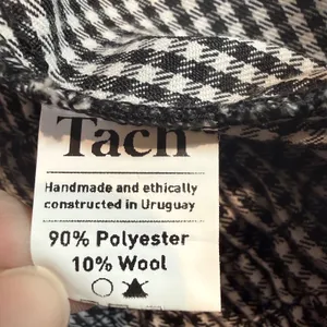 Tach Cedrina Gingham Embroidered Smocked Wrap Blouse Black White‎ Size Small thumbnail 7