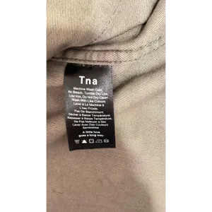 Aritzia TNA Minerva Army green Camo canvas utility jacket military fit coat XXS thumbnail 9