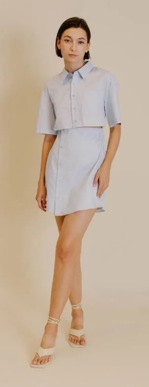Aureum The Label White Cut Out Dress Shirt Mini Dress Size XS thumbnail 1