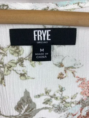 Frye White Floral Print Sleeveless Button Front Maxi Dress M thumbnail 4