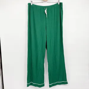 J. Crew Womens Lyocell Soft Eco Dreamiest Green Long Sleeve Pajama Set Size XL thumbnail 2