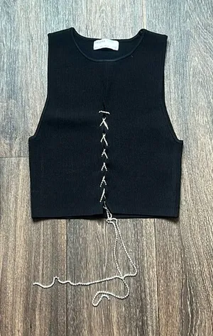 Bershka Lace Up Top thumbnail 1