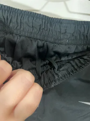 Nike Logo Tempo Running Shorts Sz Medium Black and Silver Brief-Lined thumbnail 6