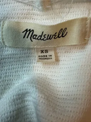 Madewell Cream Sleeveless Knit Tie Front Tank Top XS thumbnail 7