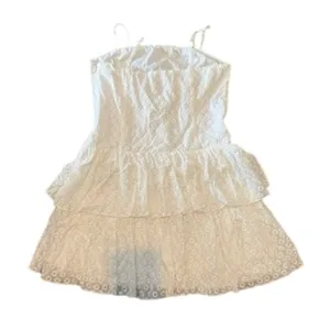 MORE TO COME Shay Mini Dress in White, Size S thumbnail 5