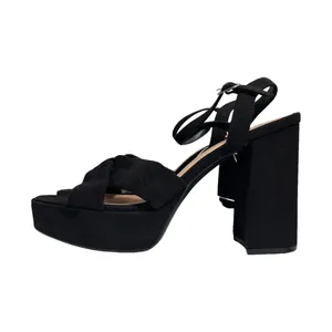 A New Day Black Riah Open Toe Ankle Strap Block Heels Size 9.5 Women’s NWT thumbnail 5