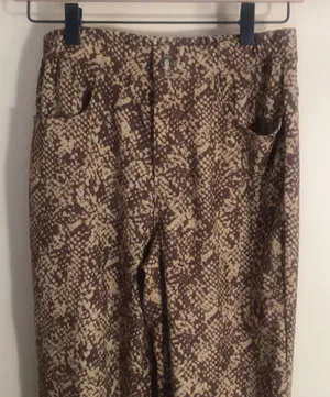 Antthony‎ animal print stretch pants with pockets Brown Size 8 thumbnail 1