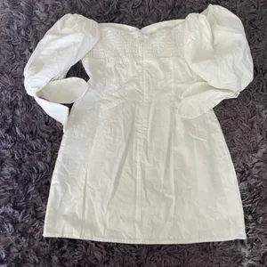 Revolve MORE TO COME Amora Bow Mini Dress in White thumbnail 6