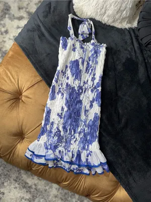 Charo Ruiz Ibiza Lexy Short Mini Dress in Surf Blue Womens XS EUC thumbnail 8