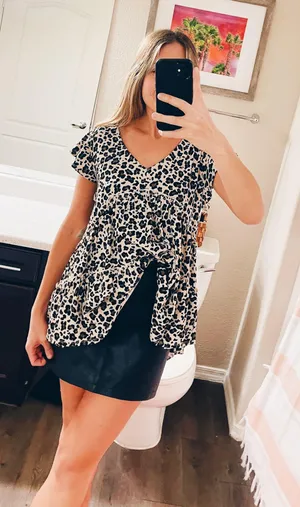 Altar'd State Cheetah Top NWT thumbnail 1