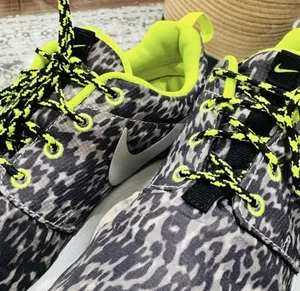 Nike Roshe Run Leopard Print Athletic Shoe Cool Grey/ Wolf Grey Volt-Black thumbnail 5