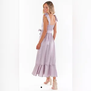 Show Me Your Mumu Claire Midi Dress in Dusty Purple thumbnail 2