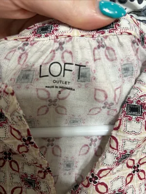 LOFT Cream Sleeveless Geometric Floral-Print Camisole thumbnail 3